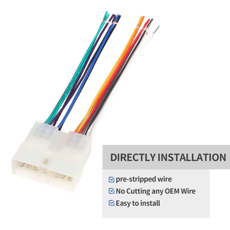 RED WOLF Car Radio Stereo Wiring Harness for Select 1985-1997 Geo Metro Prizm Isuzu Trooper Install Aftermarket CD Player Receiver Wire Connector Cable Plug Adapter - Image 4